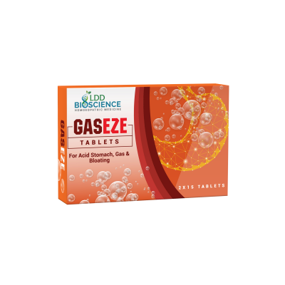 LDD BIOSCIENCE GASEZE Tablets For Acid Stomach, Gas & Bloating 2 x 15 Tablets