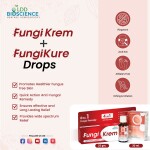 LDD Bioscience Fungikure Drop + Fungikrem Ointment Combo.(30ml+25g) Your Homeopathic Solution for Fungal Skin Infection