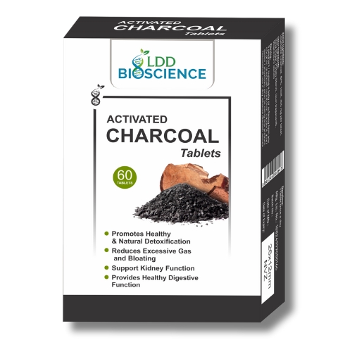 LDD Bioscience Activated Charcoal Tablets – 60 Tablets | Natural Detox Support