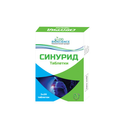 LDD BIOSCIENCE СИНУРИД Таблетки  3 блистера по 20 таблеток (всего 60 таблеток)